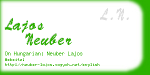 lajos neuber business card